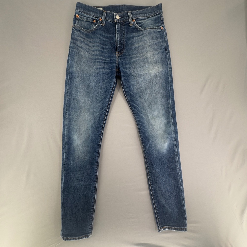 Levi's Premium 512 Slim Taper Mens Jeans 31x32 Big E Stretch Blue 28833-0654